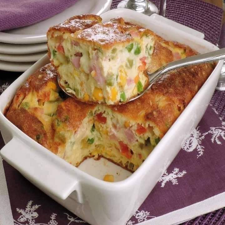 Omelete suflê de forno