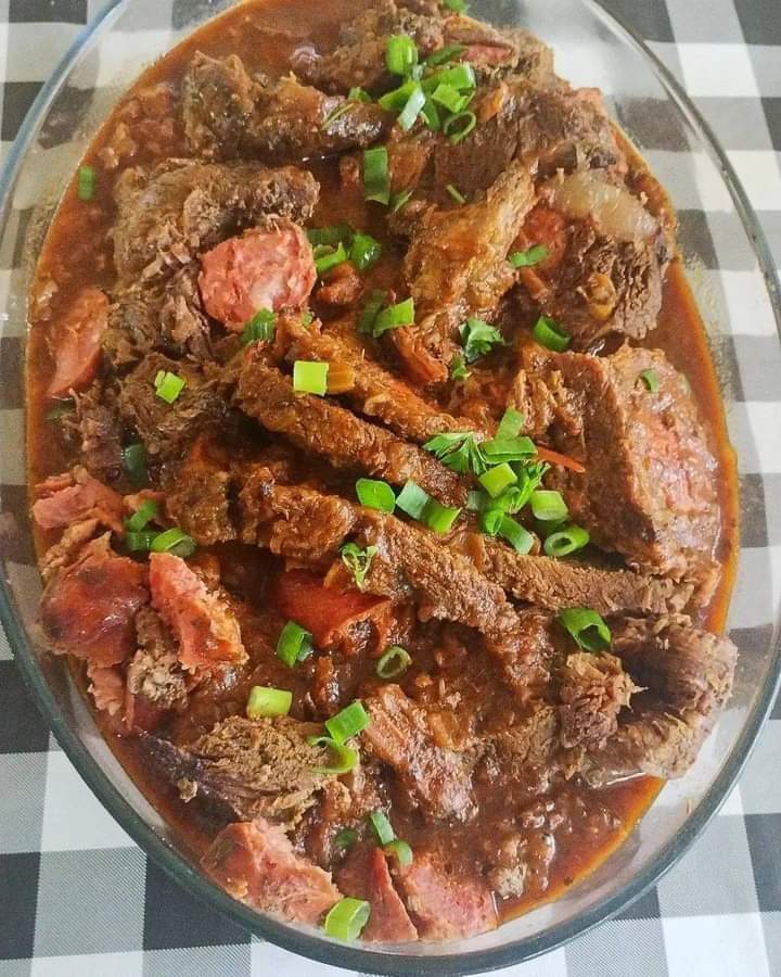 Carne recheada de panela pressão