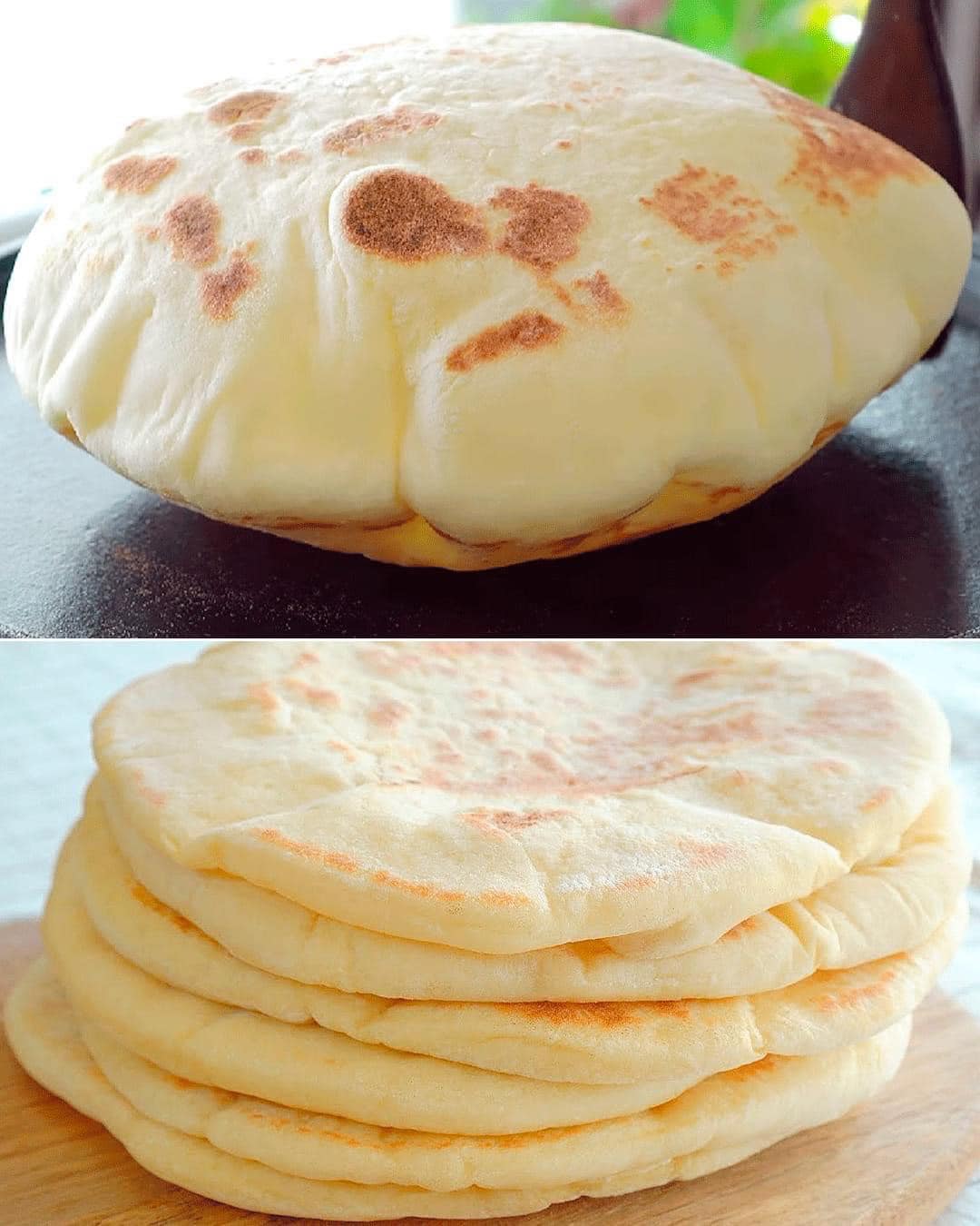 Pão Sírio de frigideira