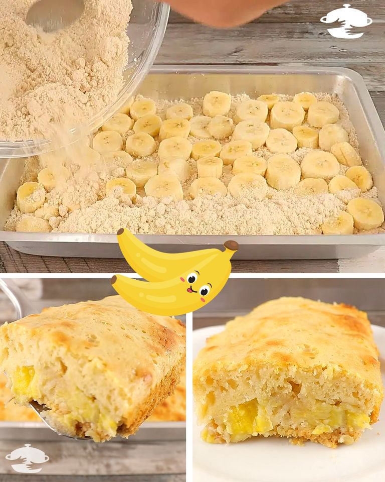 Torta de preguiçoso com banana