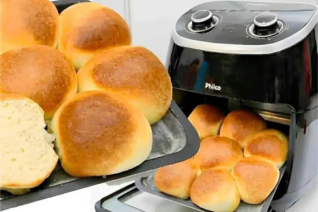 pão caseiro na Airfryer