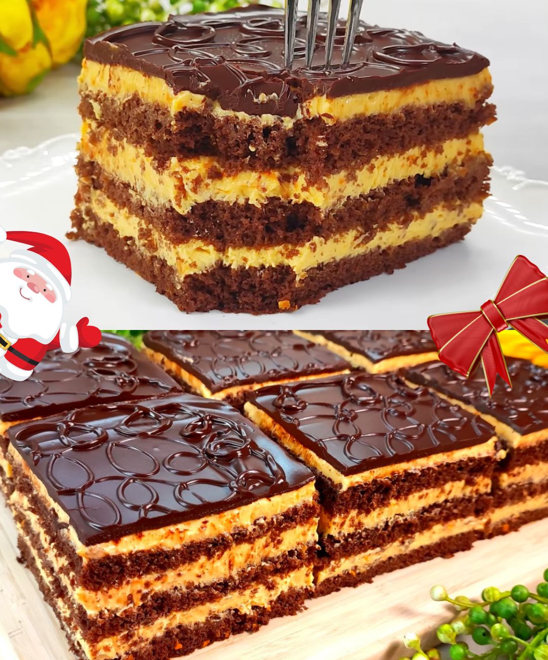 Bolo de chocolate e maracujá