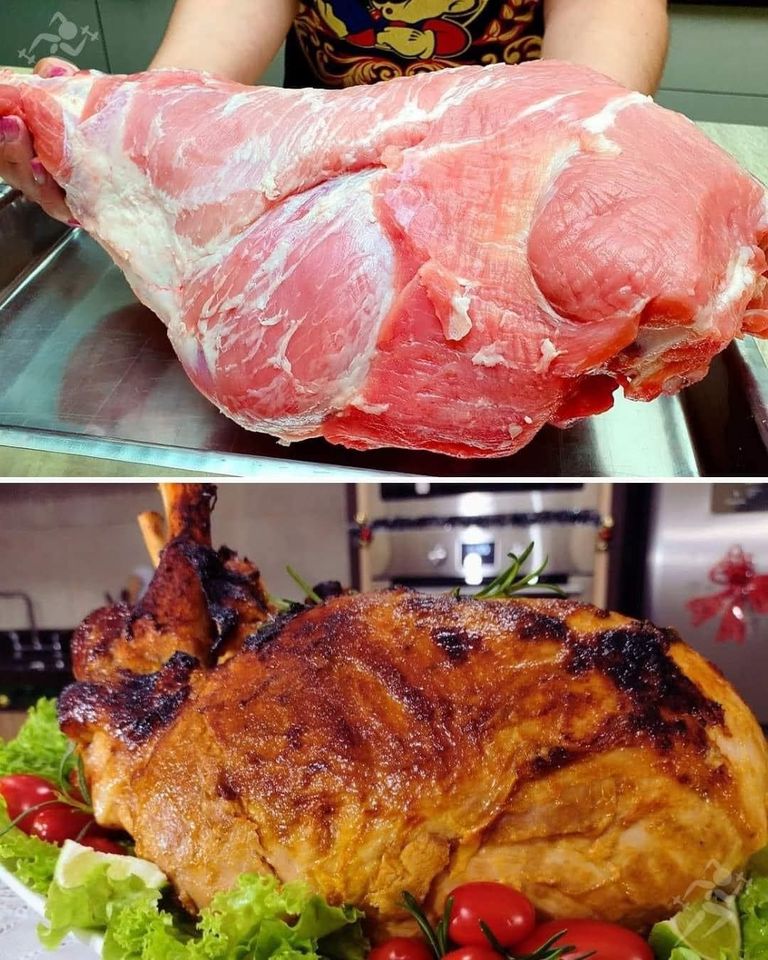 Pernil Assado Suculento para o Natal