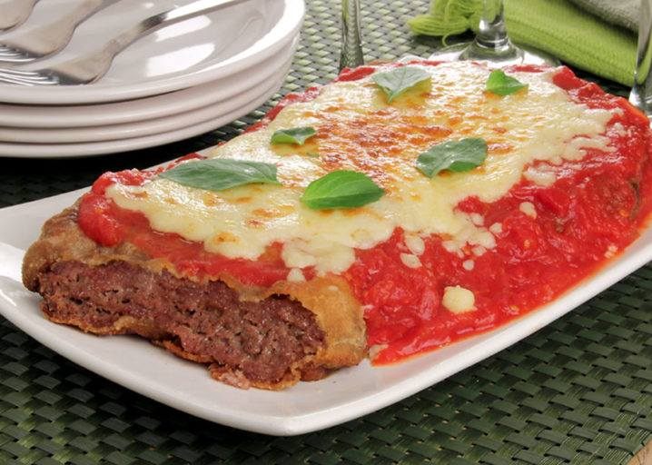 carne moída à parmegiana