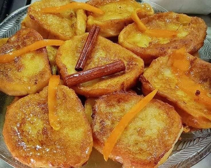 Rabanadas de leite com cheirinho a canela e laranja