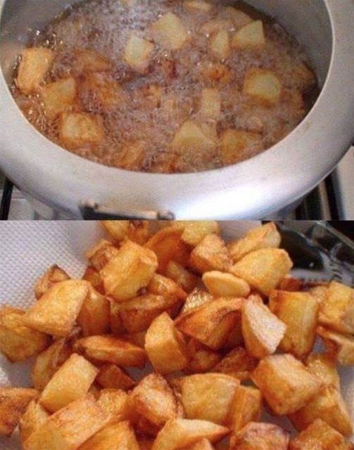 Batata frita na panela de pressão