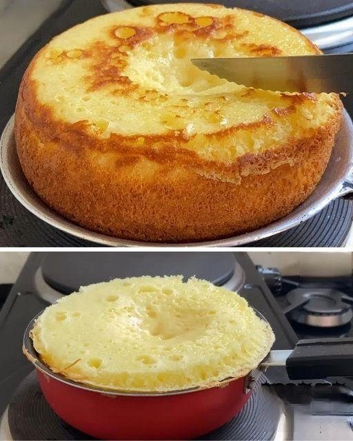 bolo de panela de maisena e leite condensado