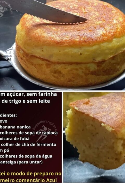 Bolo de Frigideira Sem Açúcar Sem Farinha